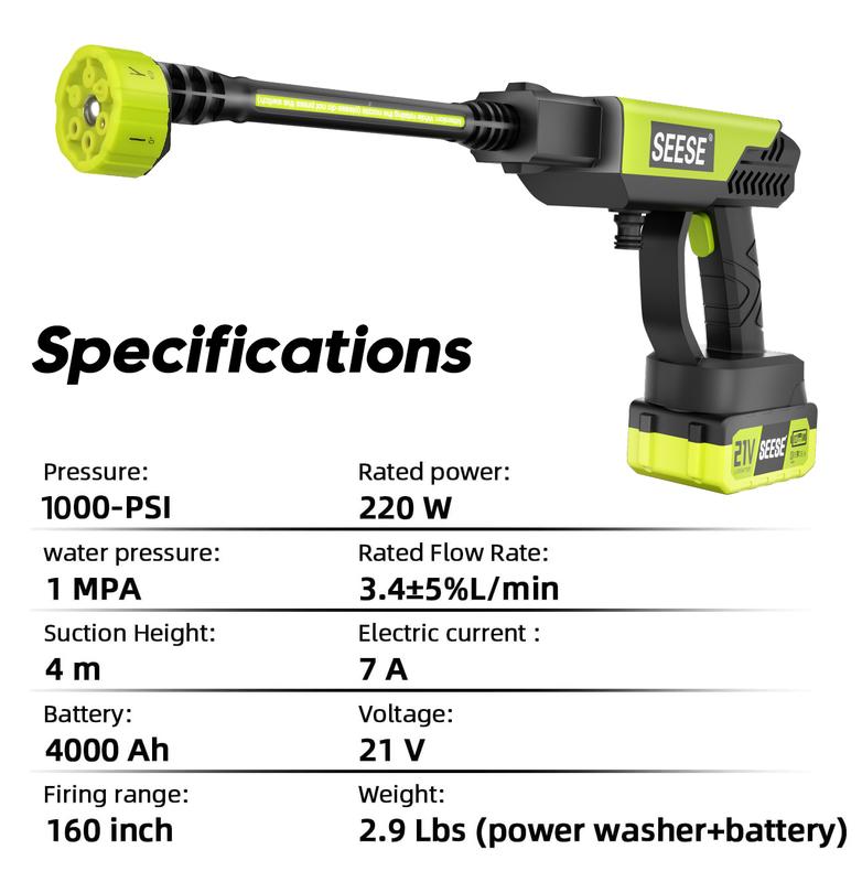 950 PSI Brushless Cordless Pressure Washer: High-Power Cleaning Anywhere