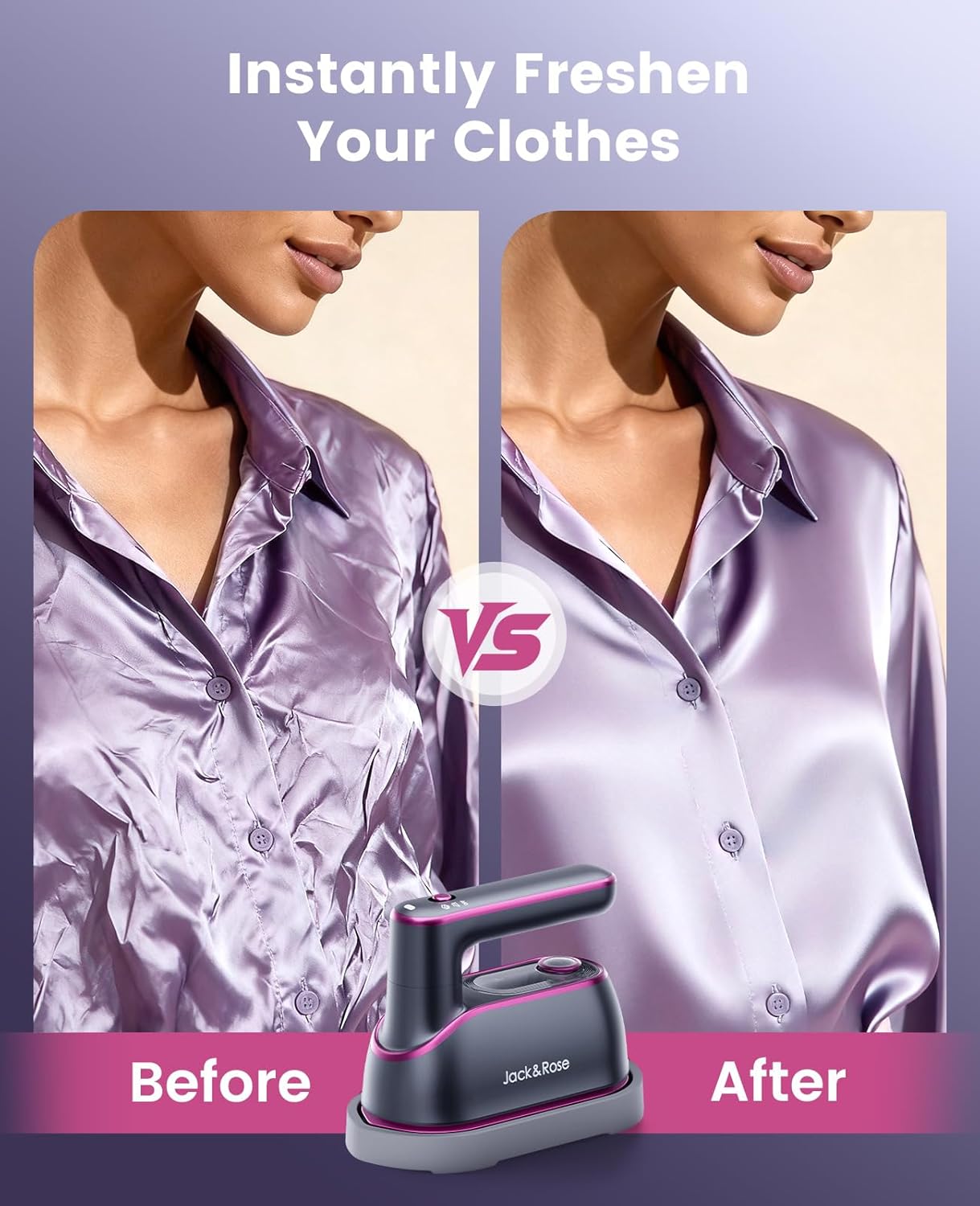 Perfect Wrinkle-Free Clothes in Seconds with 2-in-1 Power