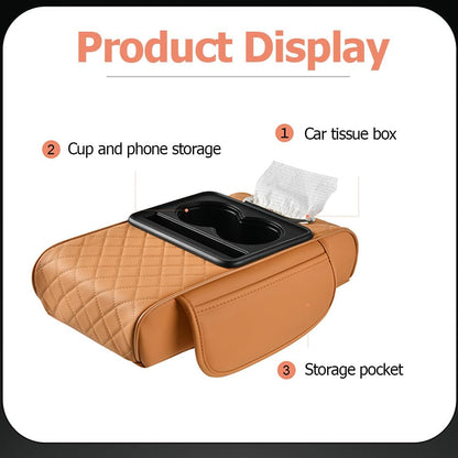 Ergonomic Car Armrest Cushion – Ultimate Comfort & Extra Storage Organizer