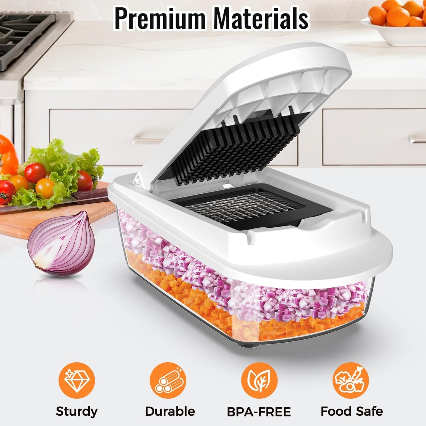 Prep in Seconds: 15-in-1 Multifunctional Vegetable Chopper