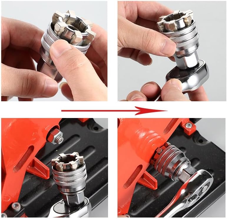 ONE SOCKET FITS MULTIPLE SIZES