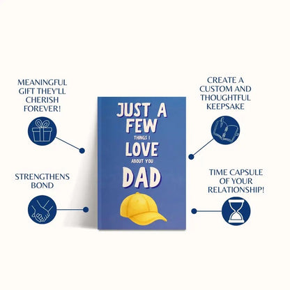 Full-Color Father's Day Gift Book: 20 Fill-in-the-Blank Love Journals for Dad