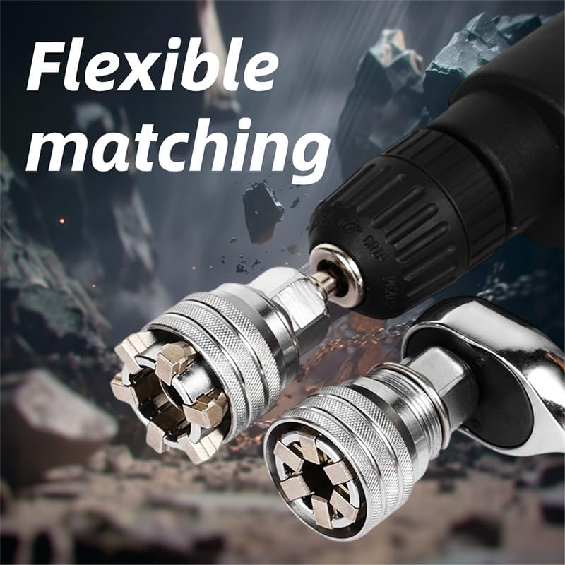 ONE SOCKET FITS MULTIPLE SIZES