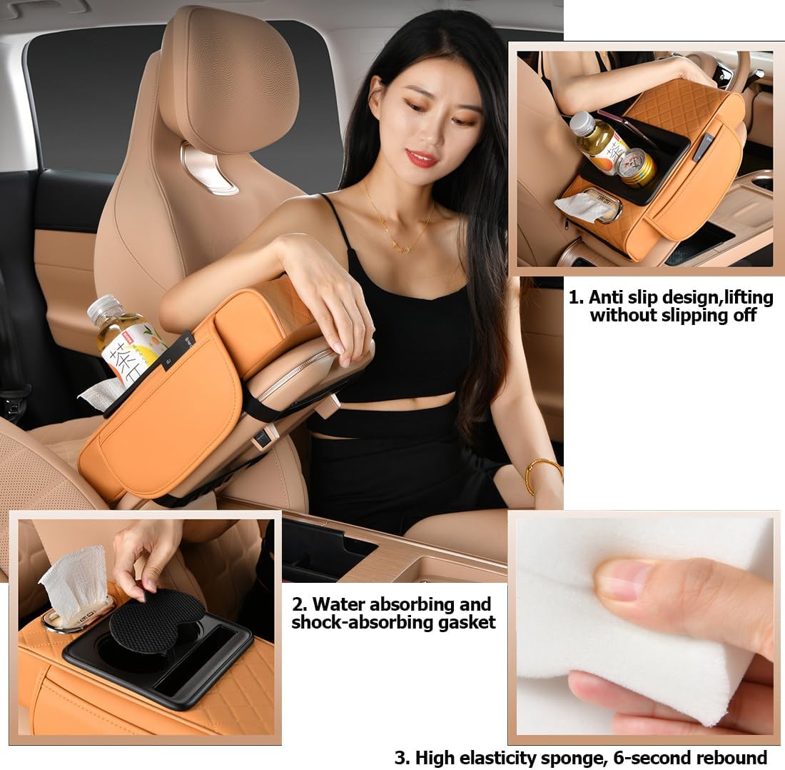Ergonomic Car Armrest Cushion – Ultimate Comfort & Extra Storage Organizer