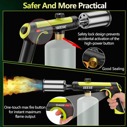 One-Touch Max Flame For Searing, BBQ & Fire Starting