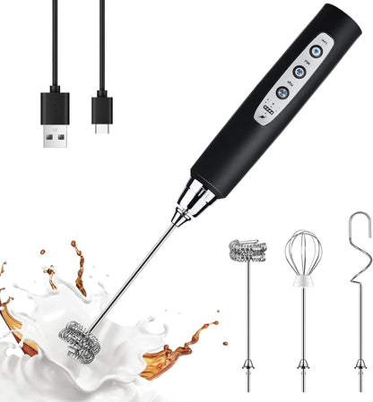 3-in-1 Handheld Milk Frother & Whisk — Perfect Creamy Foam in Seconds