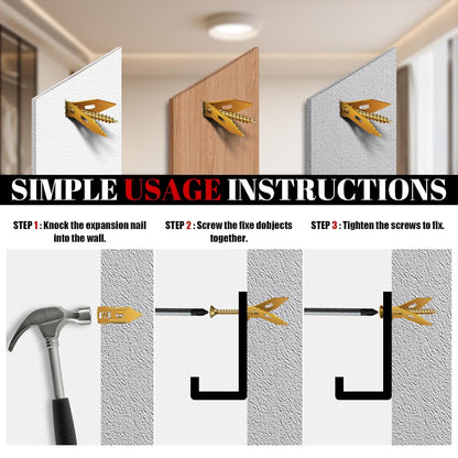 No-Drill Self-Drilling Drywall Anchors with Screws Heavy Duty Kit