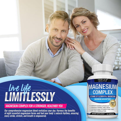 Ultimate 8-in-1 Magnesium Complex for Daily Vitality and Deep Relaxation