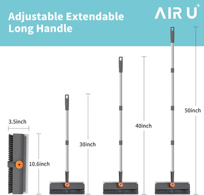 3-in-1 Rotatable Floor Scrub Brush with Extendable Long Handle