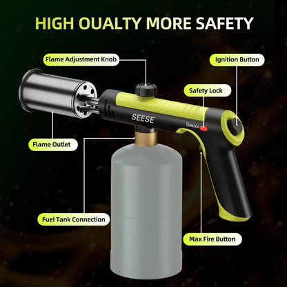 One-Touch Max Flame For Searing, BBQ & Fire Starting
