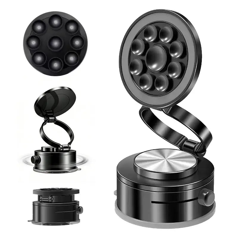360° Adjustable Vacuum Magnetic Phone Holder – Snap, Lock & Stay Anywhere
