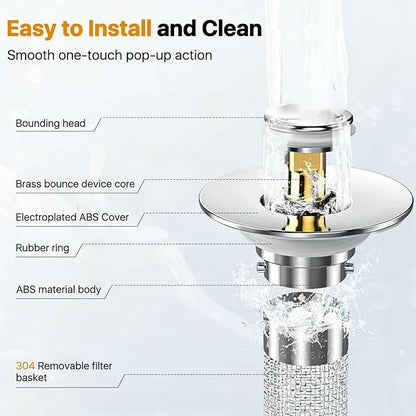 No More Clogged Drains: The Ultimate Universal Pop-Up Sink Filter