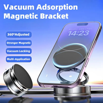 360° Adjustable Vacuum Magnetic Phone Holder – Snap, Lock & Stay Anywhere