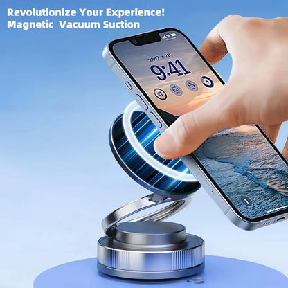 360° Adjustable Vacuum Magnetic Phone Holder – Snap, Lock & Stay Anywhere