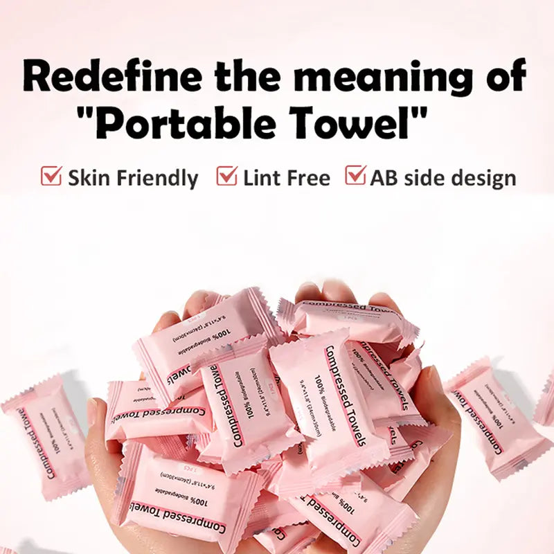 Compressed Towels — Instant XL Cleansing In Your Pocket! Just Add Water