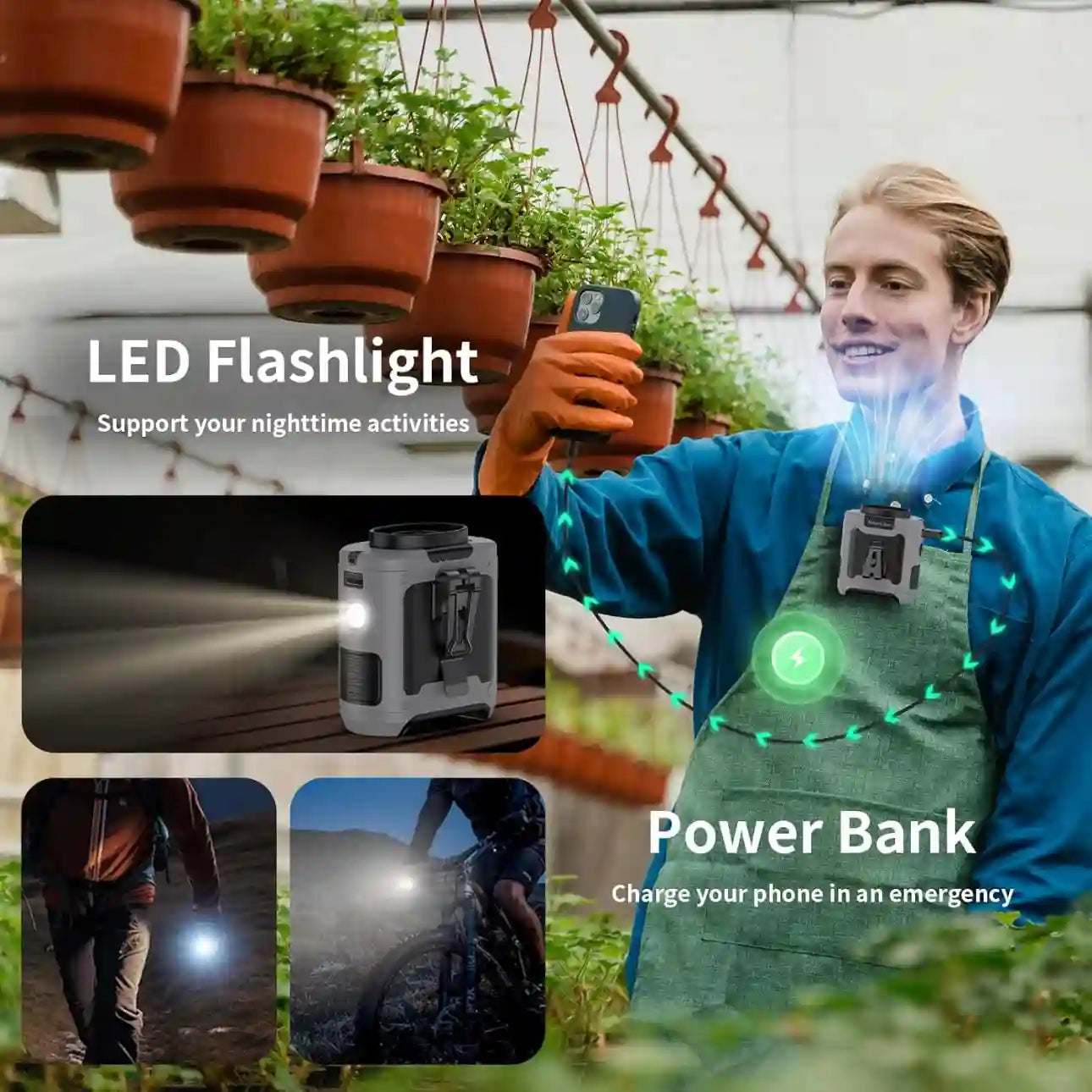 10000mAh Clip-On Waist Fan – Powerful Hands-Free Cooling
