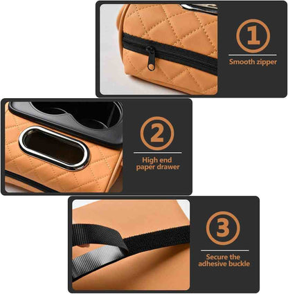 Upgrade Your Drive: Universal Armrest Cushion with Dual Cup Holders & Storage