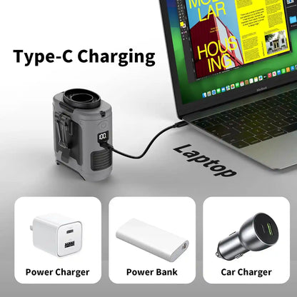 10000mAh Clip-On Waist Fan – Powerful Hands-Free Cooling