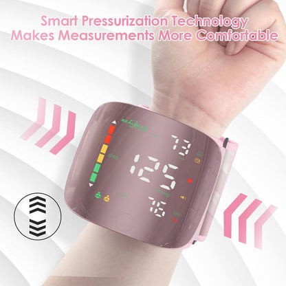 One-Touch Smart Wrist Blood Pressure Monitor with HD Backlight Display