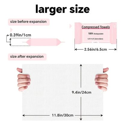 Compressed Towels — Instant XL Cleansing In Your Pocket! Just Add Water