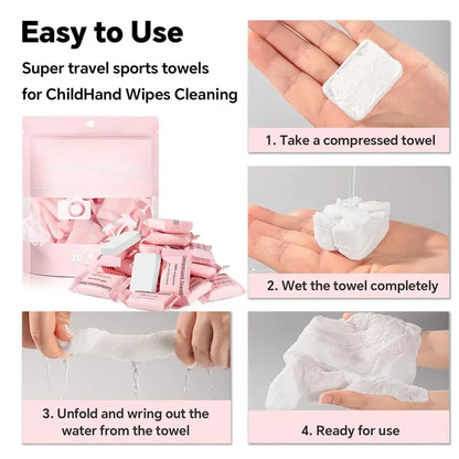 Compressed Towels — Instant XL Cleansing In Your Pocket! Just Add Water