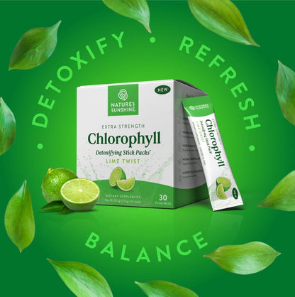 Extra Strength Chlorophyll Stick Packs for Daily Detox, Debloat & Freshness