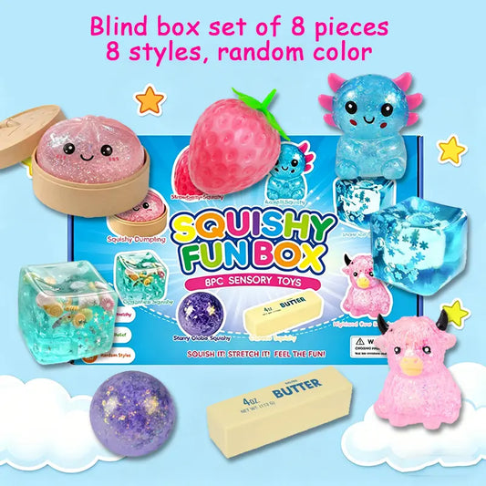8-Piece Super Squishy Slow-Rising Sensory Toy Box Set