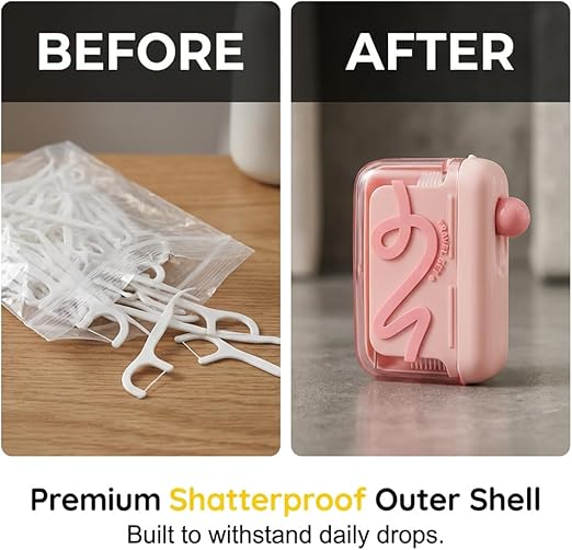 Automatic Pop-Up Floss Dispenser – Clean Teeth Anywhere