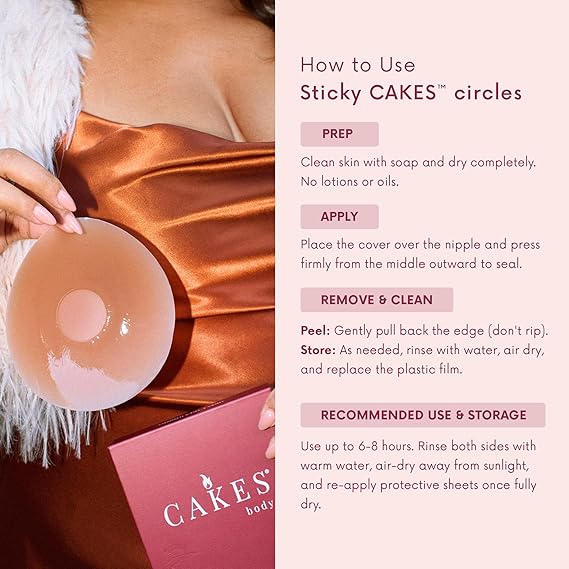 No Messy Glue, Just Body Heat Snug Fit - Silicone Bra Pads